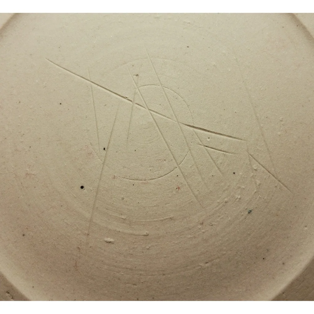 Studio Pottery Crystalline Glaze Blue Scalloped Octagon Plate Signed 9.25 Inch